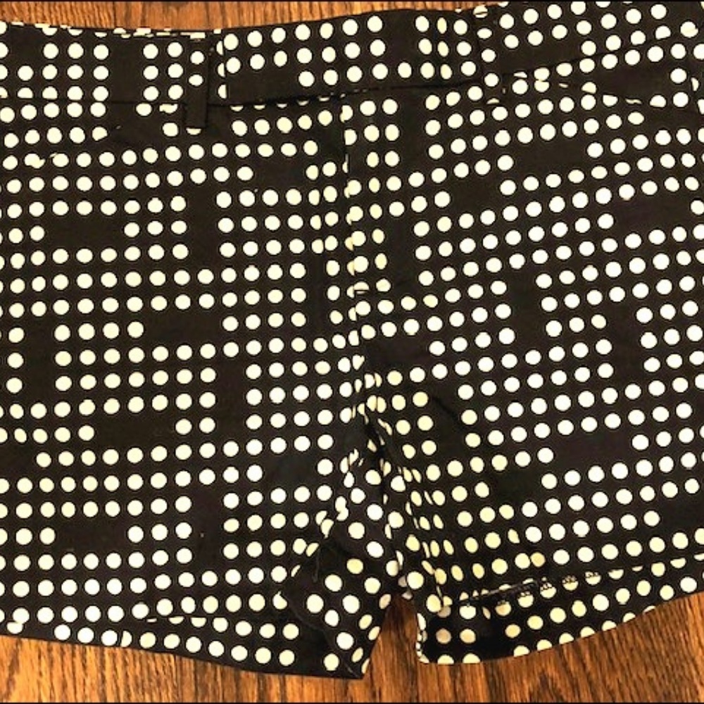Cotton printed black and white shorts
